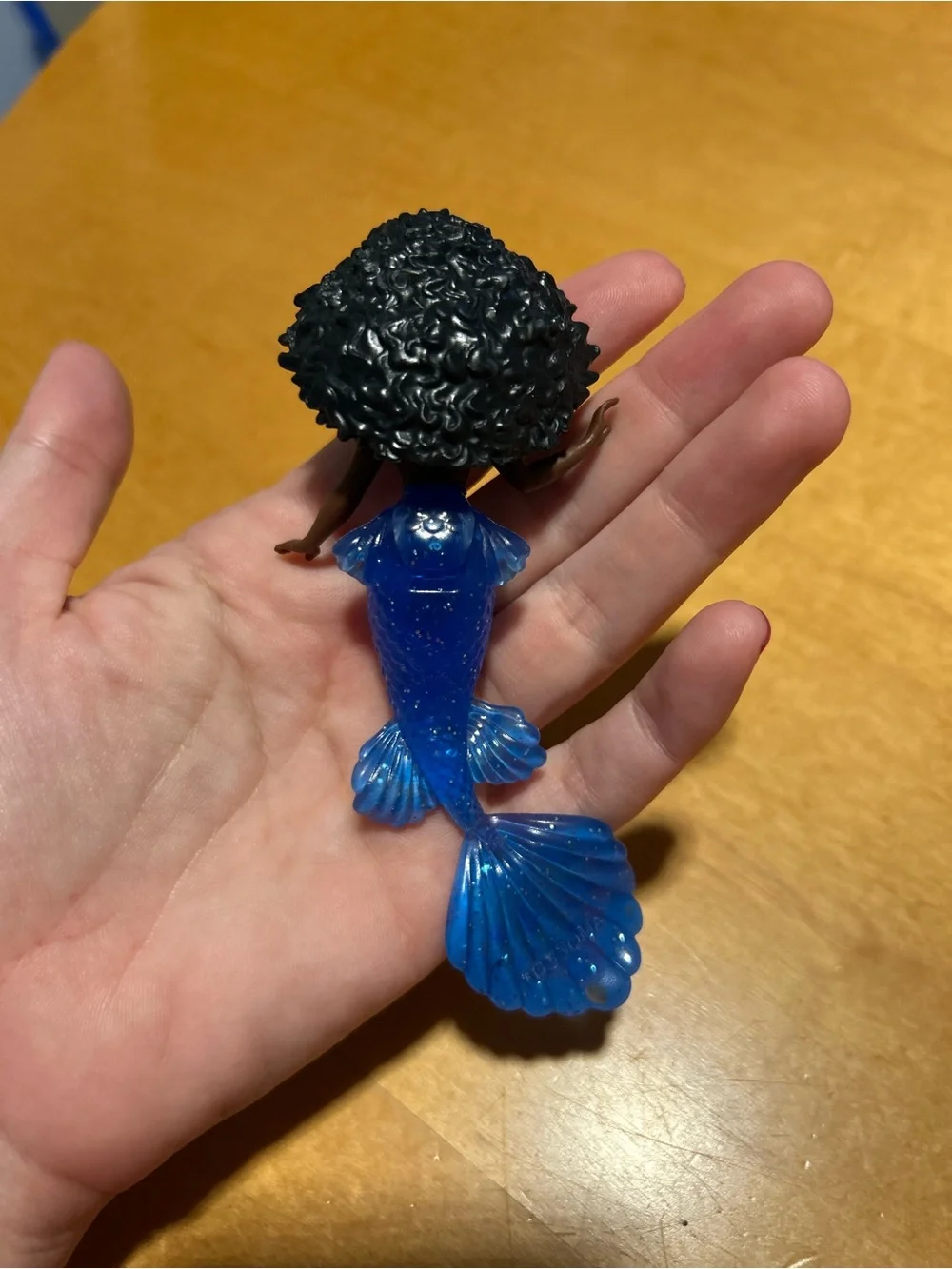 Mattel Blue Multicolor Mermaid Doll with Dark Curly Hair